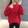 Hooded Sweater Women Loose Pullover Knit Sweater with Pockets for Outer Wear Base Knit Jumper