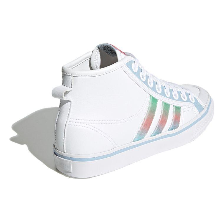 Adidas Originals Nizza Hi Laser Casual High-Top Skate Shoes Women Sneakers White Blue Green GZ2796