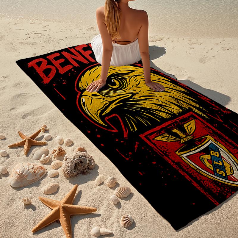 Ultra-Soft Beach Towel with Benfica Theme,Ideal for Pool - Camping, Diving - Perfect Travel Essential, Vibrant Beach Towel.