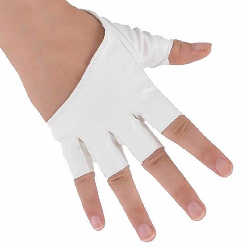 

1 Pair Black Pu Leather Half Finger Gloves For Gothic Punk Rock Lolita Harajuku Stage Performance Cosplay Women Fingerless Glove One Size