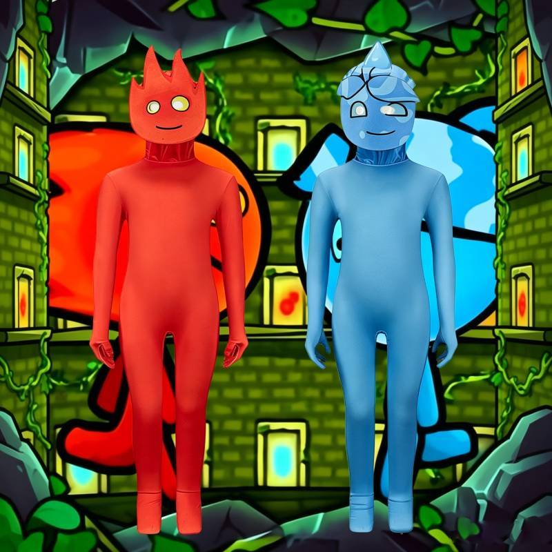 Fireboy And Watergirl Halloween Costume With Spandex For Childrens Cosplay Event