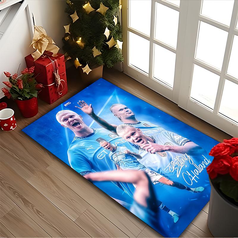 1pc Office Carpet, Manchester United Manchester City Chair Rug, Living Room Printed Area Rug, Home Chair Floor Mat