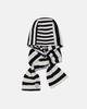Kalagteo Striped Knit Balaclava Muffler / Ivory Black