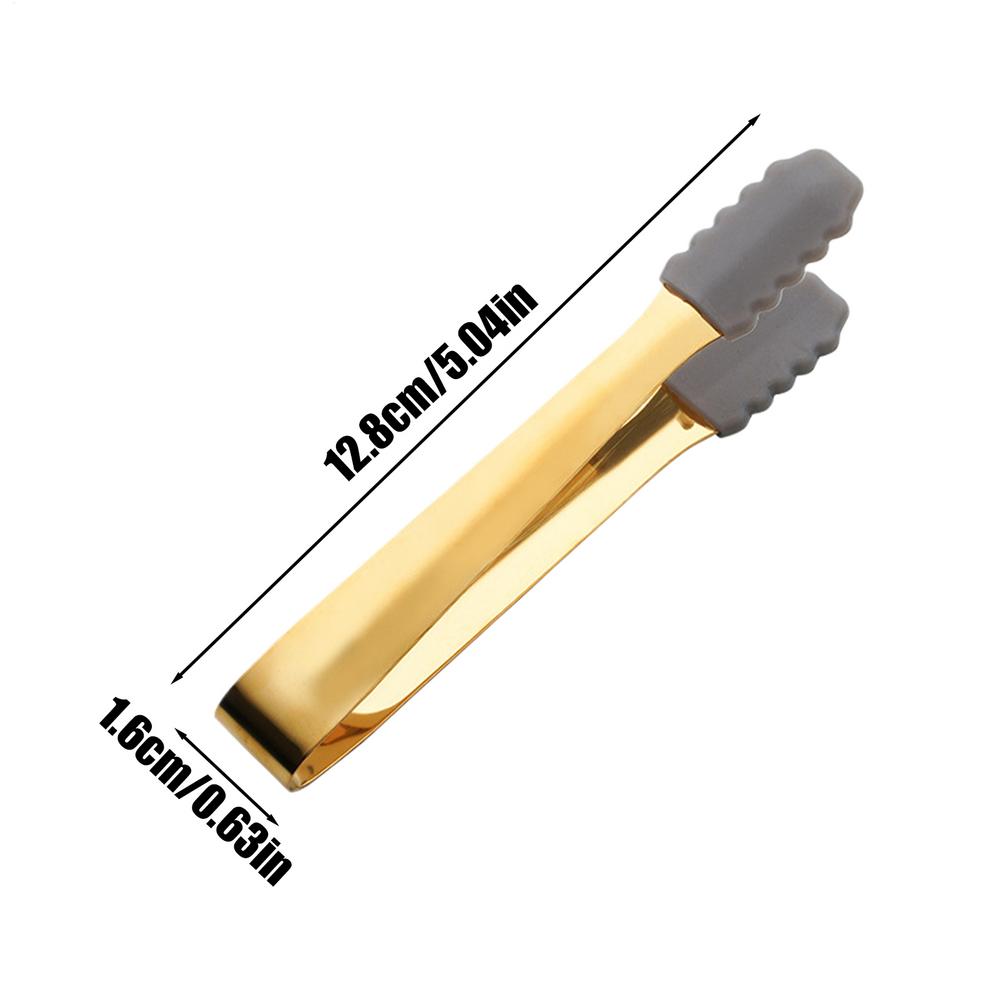 

Силиконовые щипцы, портативные маленькие щипцы из нержавеющей стали, кухонные щипцы для приготовления пищи, для еды, гриля, салата, барбекю, жарки золотой