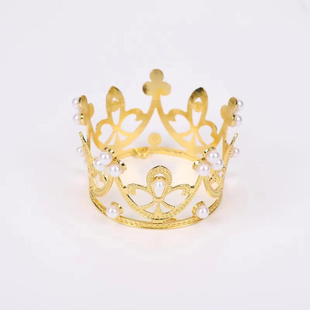 Children's Princess Cake Decorating Mini Pearl Crowns