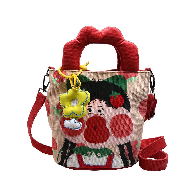 2025 Cute Goofy Cartoon Canvas Handbag - Single Shoulder & Crossbody Bag Backpack