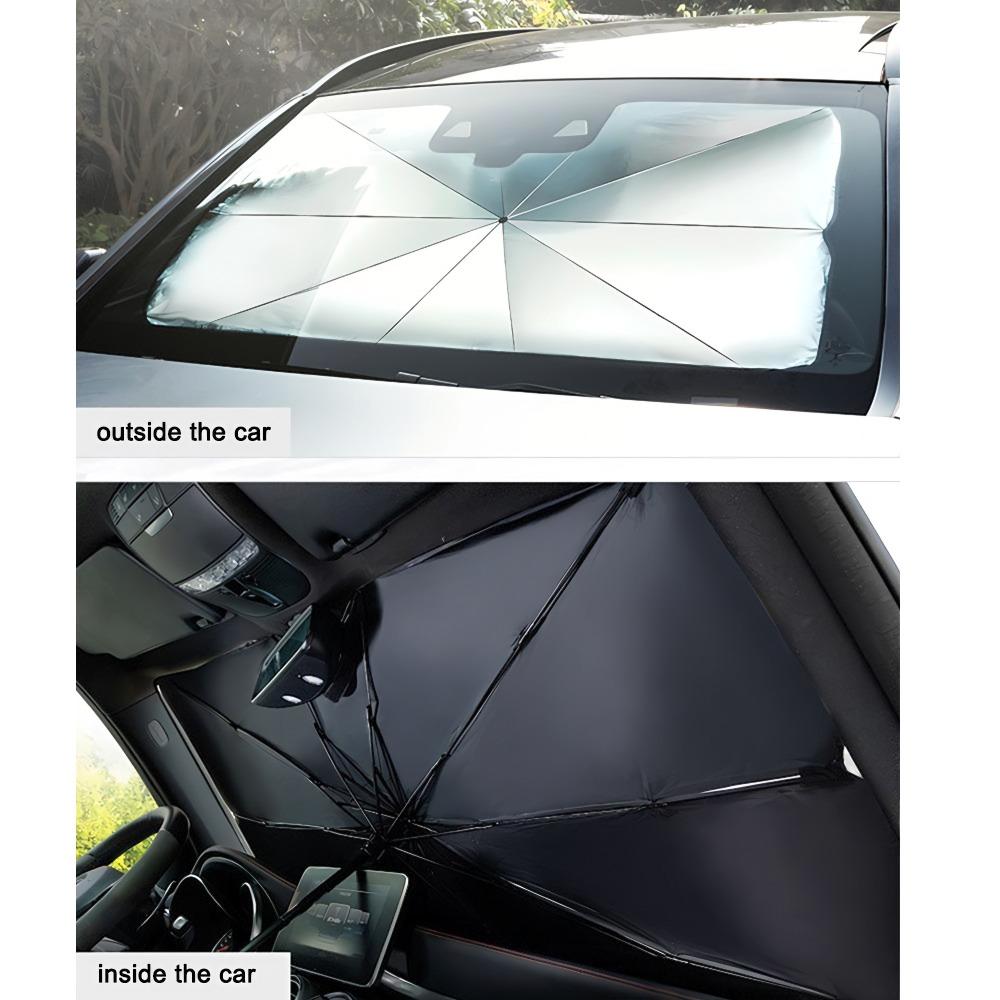 Car Windshield Sunshade, 1 Count Portable Foldable Car Umbrella Sunshade, Heat Insulation Coated Umbrella, Suitable for Sedan
