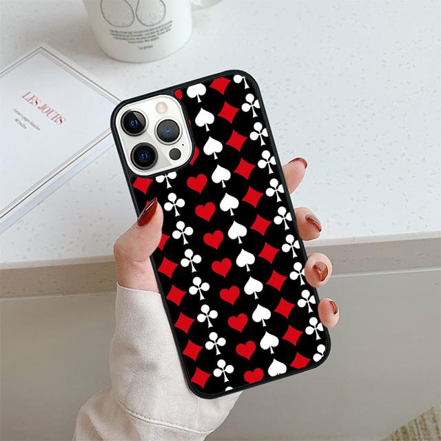 Playing Cards Suit Symbols Phone Case For iPhone 17 Air 13 12 14 15 16 Cover For Apple Pro Max 6S Plus Coque