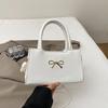 Bow Underarm Bag Women's 2025 Summer New Simple Foreign Style Small Square Bag High Texture Shoulder Messenger Bag