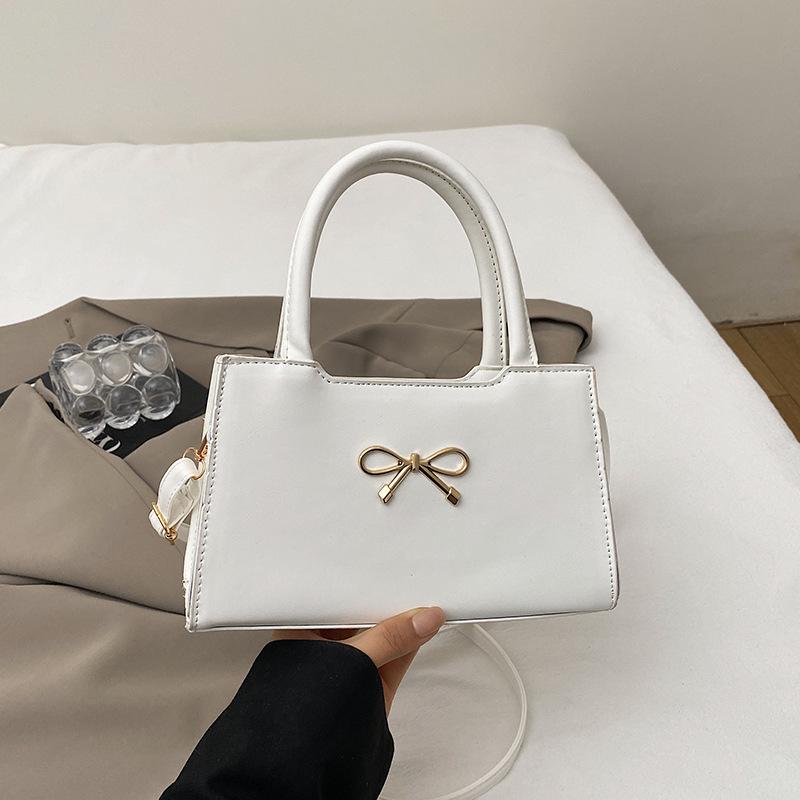 Bow Underarm Bag Women's 2025 Summer New Simple Foreign Style Small Square Bag High Texture Shoulder Messenger Bag