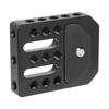 Lightweight Aluminum Alloy Cheese Plate Mount Board for On-Camera Monitors Cage with Expandable 1/4-20 Threaded Holes