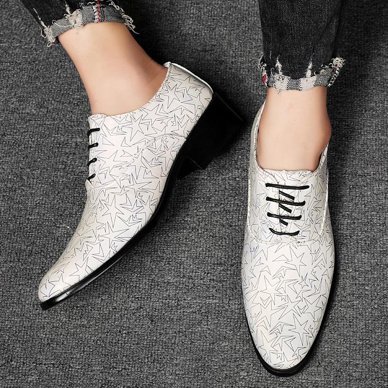 MódaLuxus Pánské Kožené Společenské Boty do Kanceláře Vysoké Kvality Pánské Společenské Šaty Boty Zelené Ležérní Boty Potištěné Výškové Boty