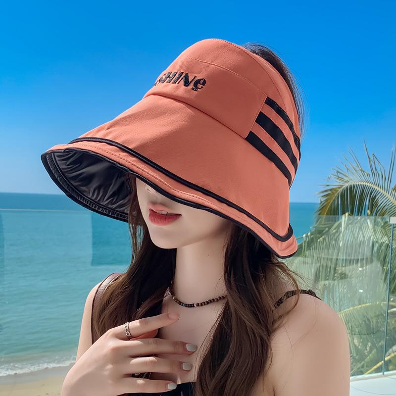 

Весенне-летние рыбацкие шляпы для женщин, полосатая шляпа с надписью, защита от солнца, дорожная шляпа с козырьком, повседневная шляпа-ведро с большими полями для женщин 55-60cm оранжевый