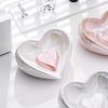 Love Drain Soap Dish Colorful Electroplated Lightweight Luxury Creative Bathroom No-Drill Ceramic Soap Holder Household Washbasin Storage Rack