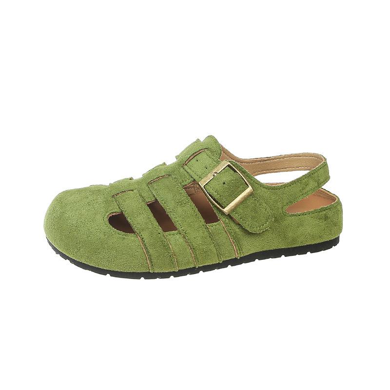 Roman Sandals Fairy Wind Non-slip Shoes Children Summer 2025 New Fashion Versatile Student Flat Pig Cage Shoes