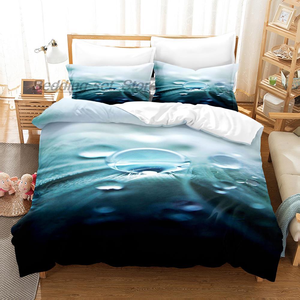 Raindrop Bedding Set Single Twin Full Queen King Size Bed Set Aldult Kid Bedroom Duvetcover Sets 3D Print Dew Water Of Life