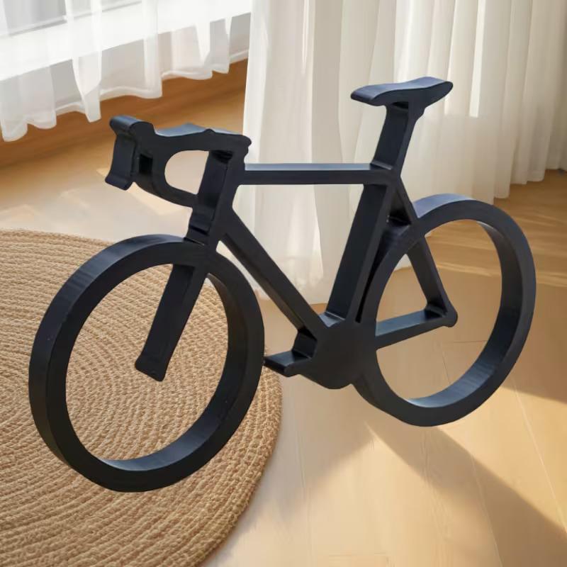 Hot Sale Modern Abstract Bicycle Sculpture Minimalist Bike Art Decor 3D Printed Cycling Sculpture Desk Decor Home Office Gift
