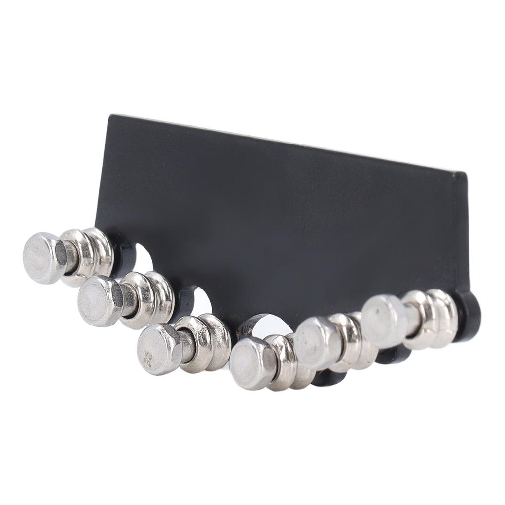 Folk Guitar String Tuning System Metal Guitar Ferrule Bridge Tuning Device for Tone Volume Sustain Improvement Black