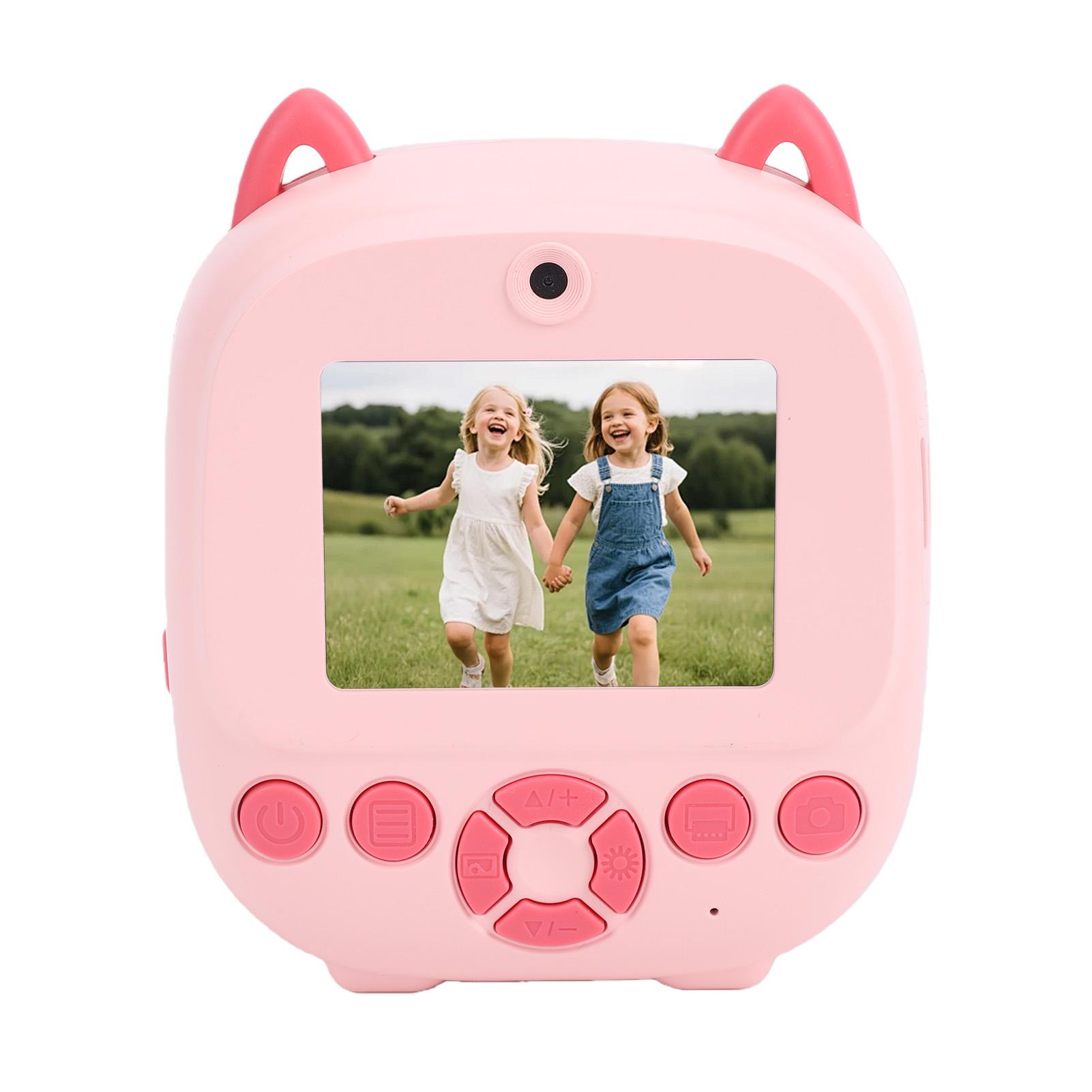 

Kids Instant Print Camera 1080P 48MP HD Digital Camera AI Voice Thermal Printer with Selfie Timer Game Music