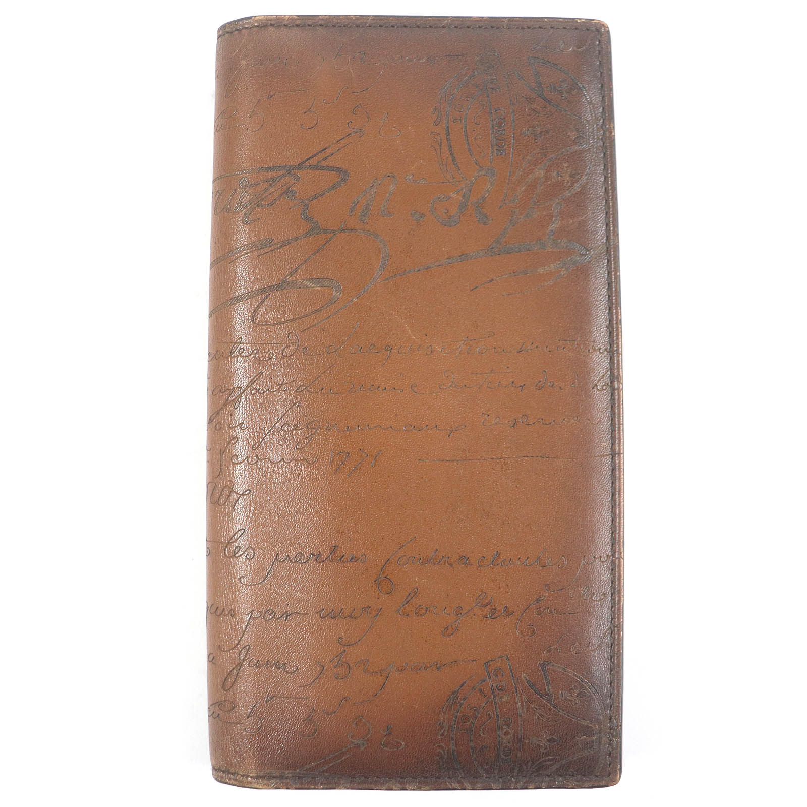 

Great BERLUTI Purse Santal Scrit Calligraphy Brown leather mens Used