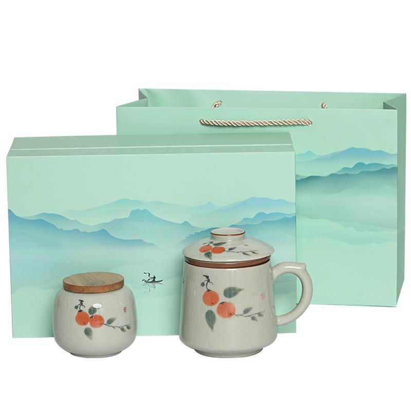 Handbemalte Keramik-Teetasse, Tee-Trenntasse, Persönliche Spezial-Bürotasse, Hochwertige Teetasse als Geschenk