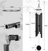 32in Musical Wind Chime Memorial Gift for Pet Loss, Outdoor Courtyard Metal Hanging Ornament
