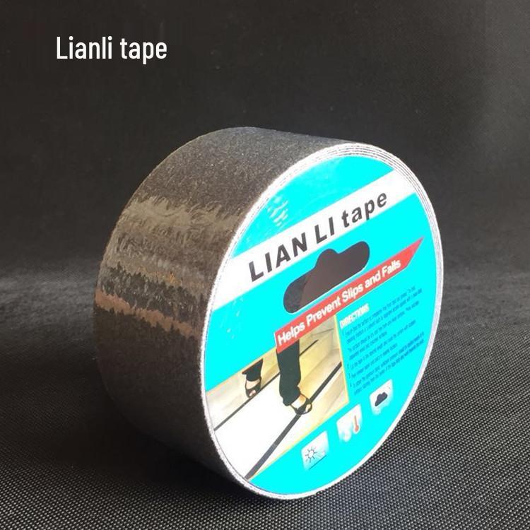 Black & Yellow Wear-Resistant Anti-Slip Tape, Sandpaper Surface, 50mm x 5M for Stairs & Floors