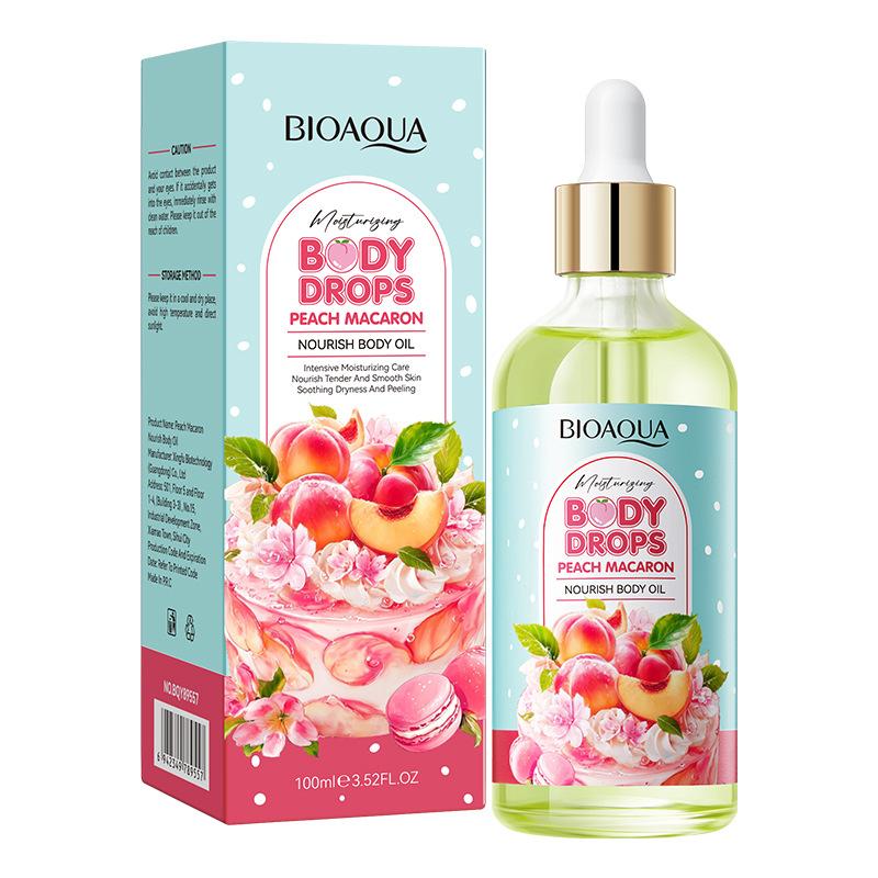 Watermelon Macaron Nourishing Body Oil Deep Moisturizing Hydrating Body Essence Oil Dry Skin Care 100ml peach body oil