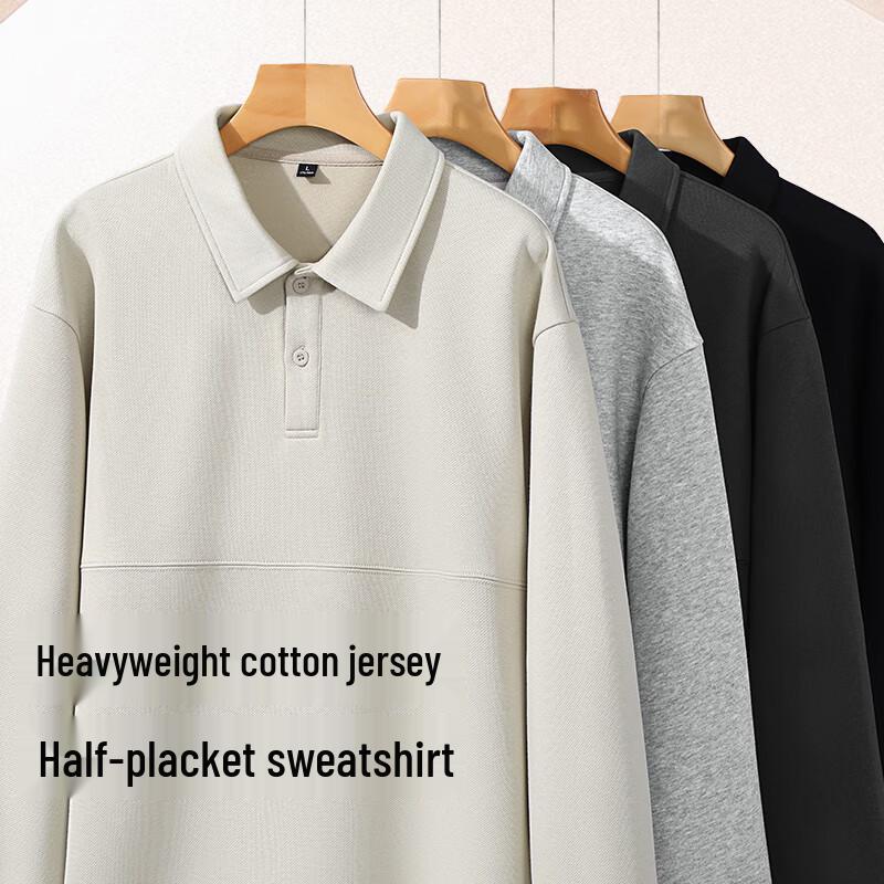 JEEP SPIRIT Men's Loose Fit Lapel Sweatshirt