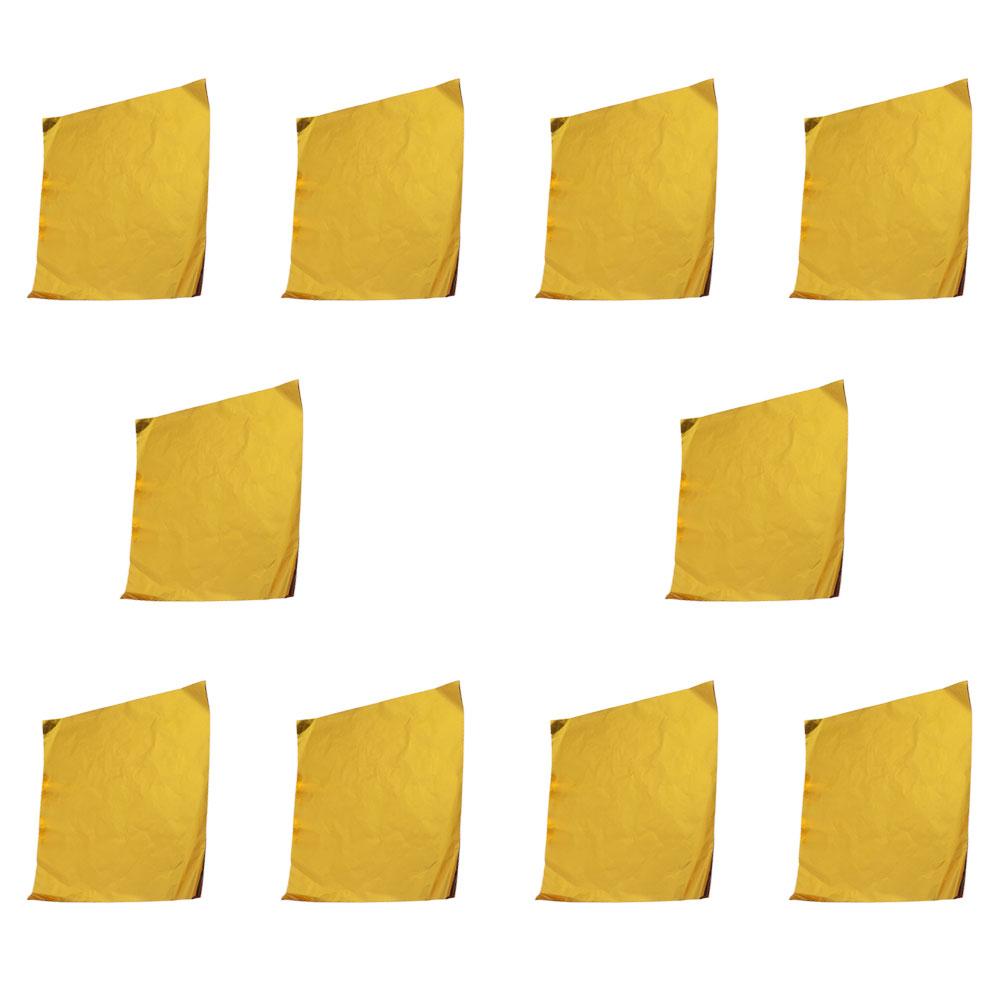 

100 шт. шоколадные обертки для упаковки конфет, бумажная фольга, жестяная упаковка для батончиков, золотистая для упаковки карамелек 15.00X15.00X0.03CM золотистый