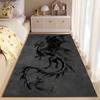 "Black Dragon Fantasy Art Carpet" suitable as a non-slip mat for the living room or bedroom sofa