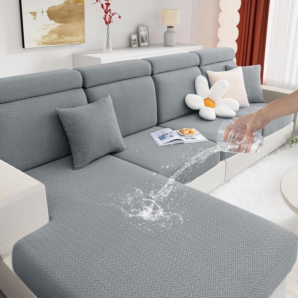 Wasserdichte Couchkissenbezüge Stretch Magic Sofabezüge Waschbare Dicke Jacquard-Polsterstoffbezüge