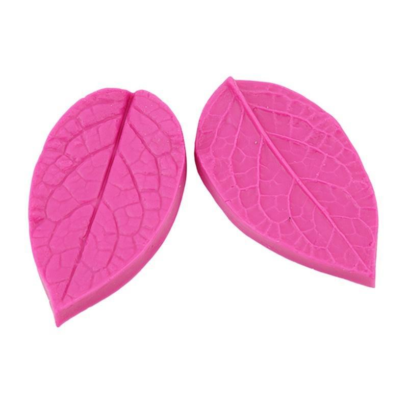 2PCs/ Lot Leaf Shaped Silicone Mold Soap Fondant Cake 3D Food Grade Silicone Mould Cake Decorating