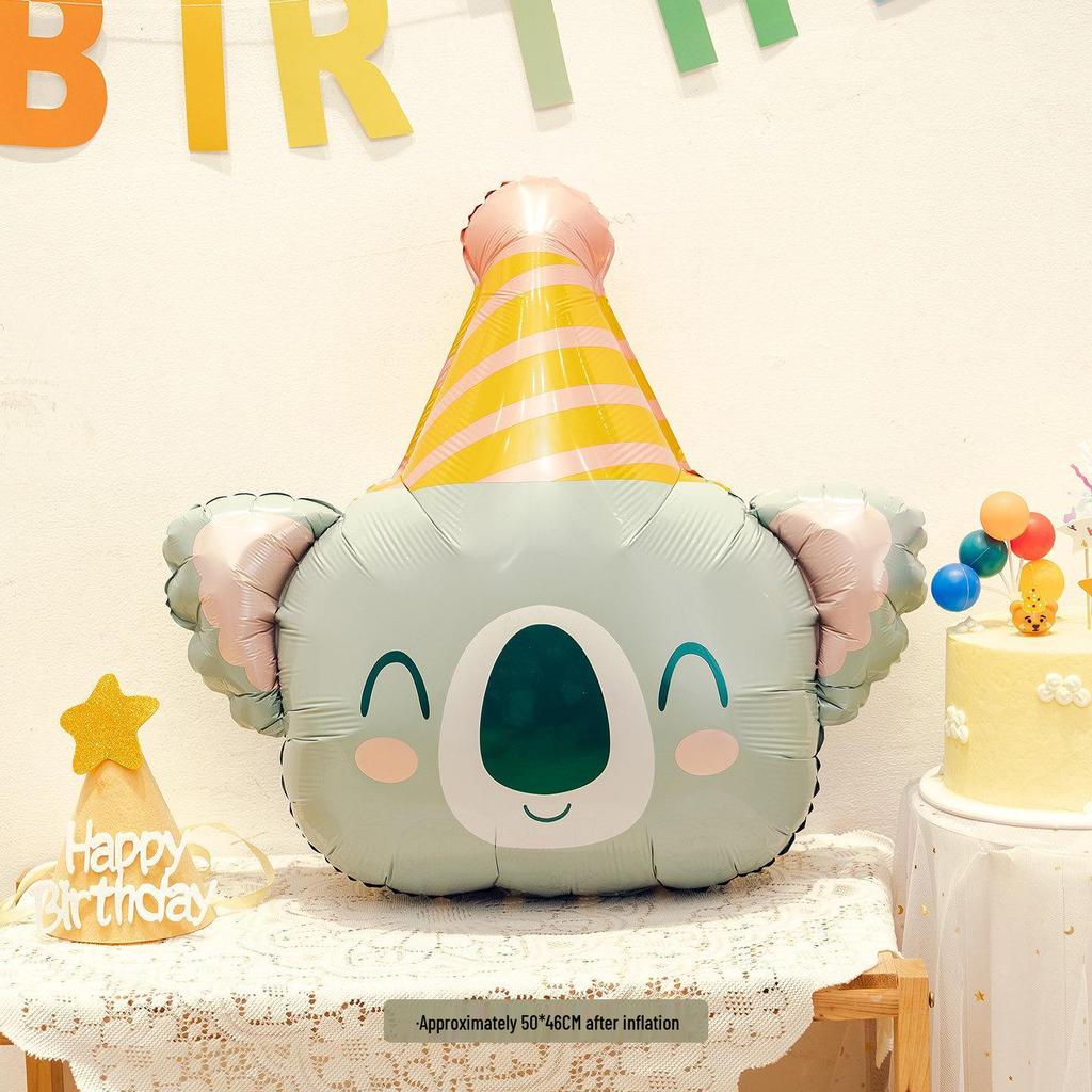 Children's Day Animal Balloon Hat First Birthday Photo Props & Background Decoration