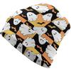 Wide Brim Pullover Hats Fun Keep Warm Printed Beanie Hat Loose Casual Chemotherapy Cap for Unisexs Travel Outdoor Camping