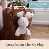 Interactive Musical Plush Bunny Toy with Sound & Light Effects, Soothing Stuffed Animal for Babies 0+ Months, Cream Color