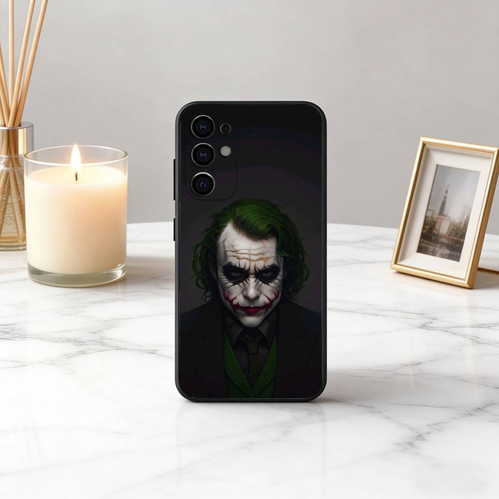 

H-Happy F-Face J-Joker-es Phone Case Black Silicone Soft For Samsung S25,S24,S21,S22,S23,S30,Ultra,S20,Plus,Fe,Lite Samsung S21plus