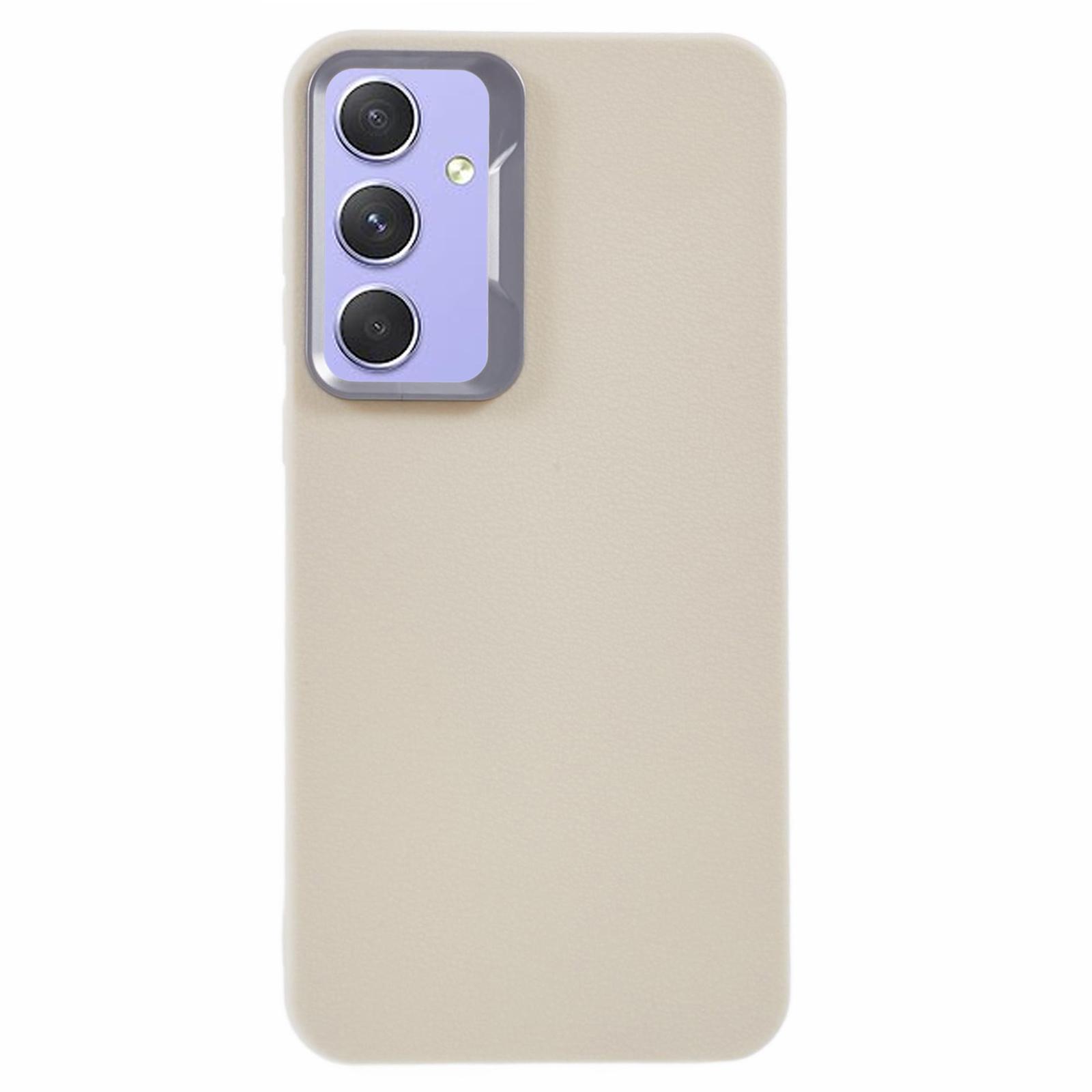 

For Samsung Galaxy A15 4G/5G Case Leather Textured TPU Shockproof Phone Cover White