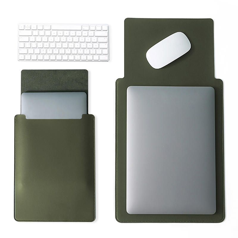 Non-Magnetic Laptop Sleeve - Compact Durable Synthetic PU Case With Rolling Function For Computer Laptop Bag