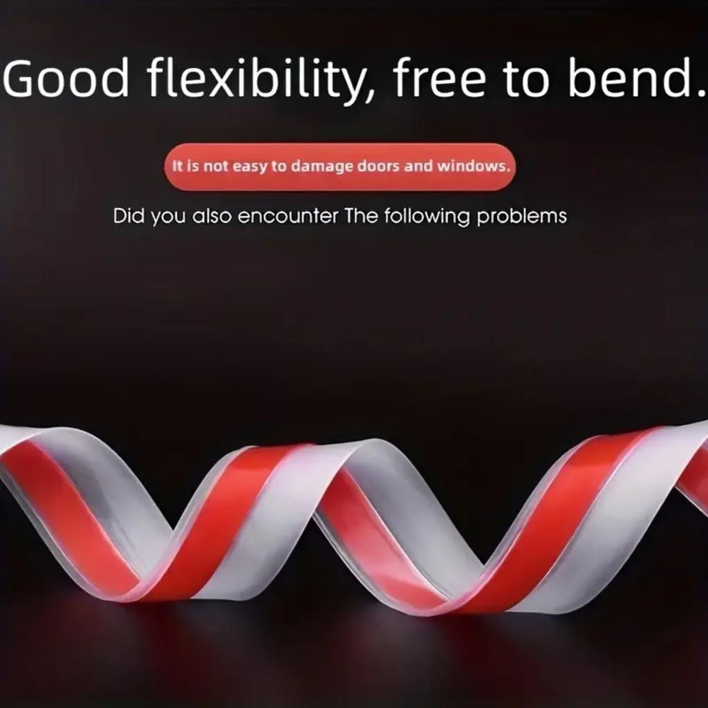 5m Silikon Dichtung Streifen, Wetter Stripping für Tür oder Fenster, Wetterfeste Schalldichte Selbst Klebe Tür Streifen Unten, Tür Dra