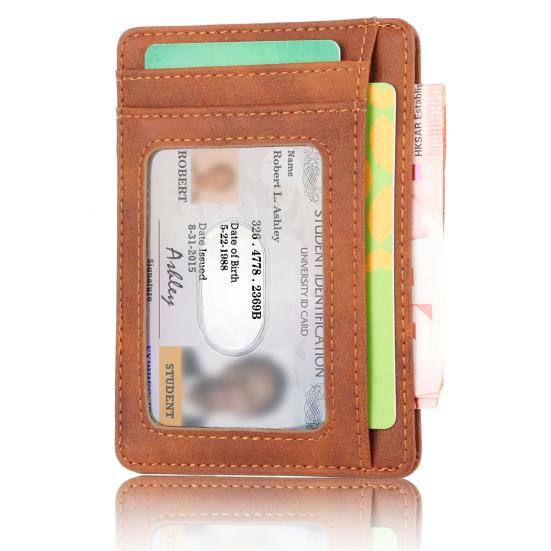 Mini Portafoglio Antimagnetico Resistente all'Usura Multi Scomparti Ampia Capacità Custodia Protettiva Minimalista Anti Rfid Portafoglio per Carte d'Identità e Credito Regalo Aziendale