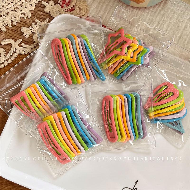 Set of 10 Cute Macaron-Colored Bobby Pins - Versatile Hair Accessories for Girls