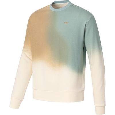 adidas Originals X Umamiism İşbirliği Klasik Seri Bisiklet Yaka Uzun Kollu Sweatshirt Unisex Sweatshirt Off-White HR6443