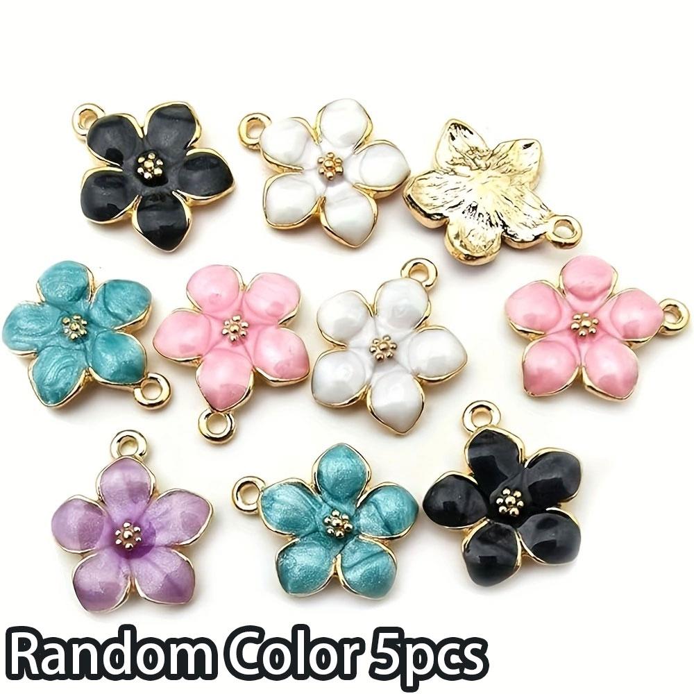 10/30/50 ks slitiny smaltu, řemeslné zpracování, elegantní a romantický přívěsek ve tvaru třešňového květu, DIY náramek, náhrdelník, náušnice, klíčenka, přívěsek na nohu