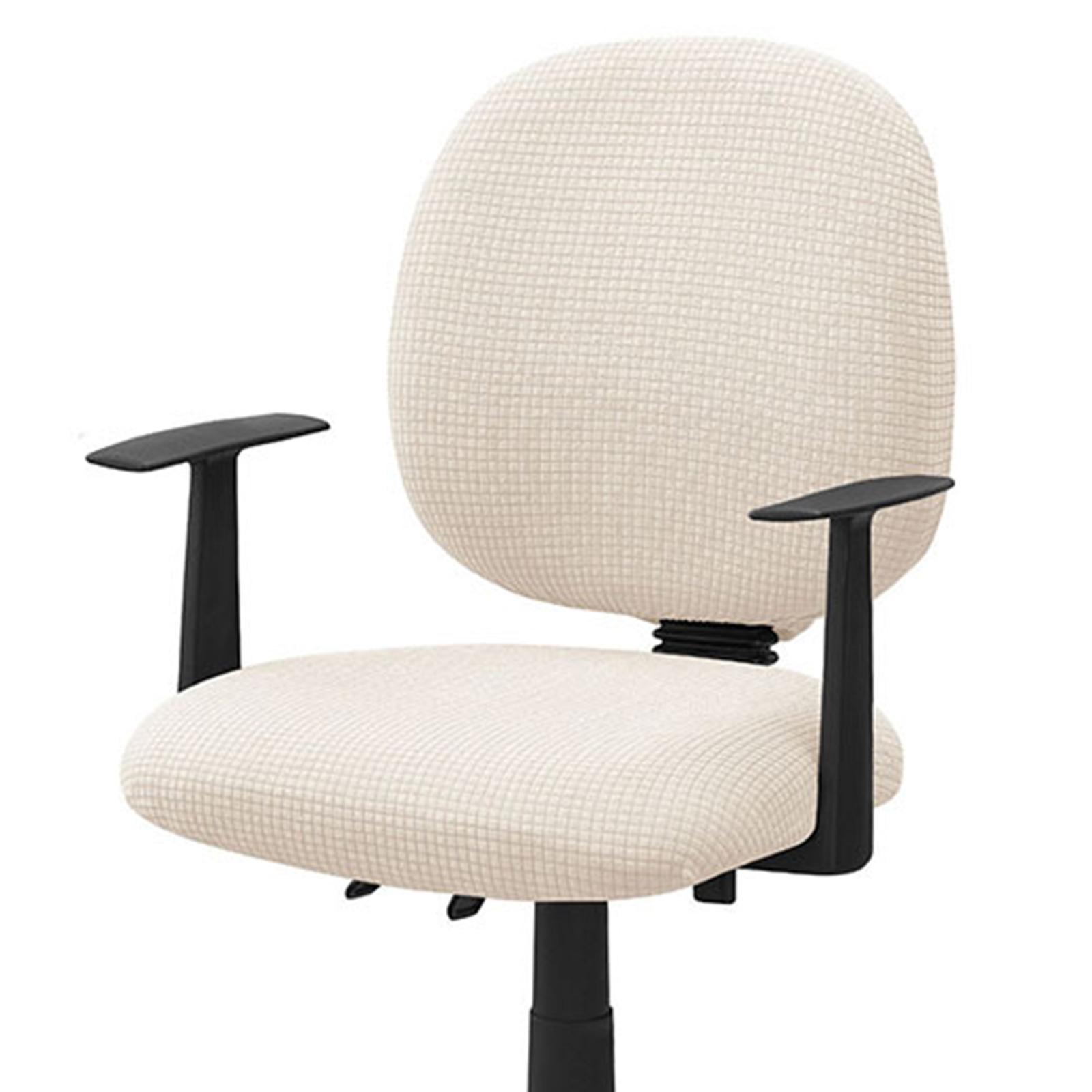 

Waterproof Polyester Office Chair Cover Set Seat Cushion and Backrest Spill Resistant for Home Dining or Workspaces 6