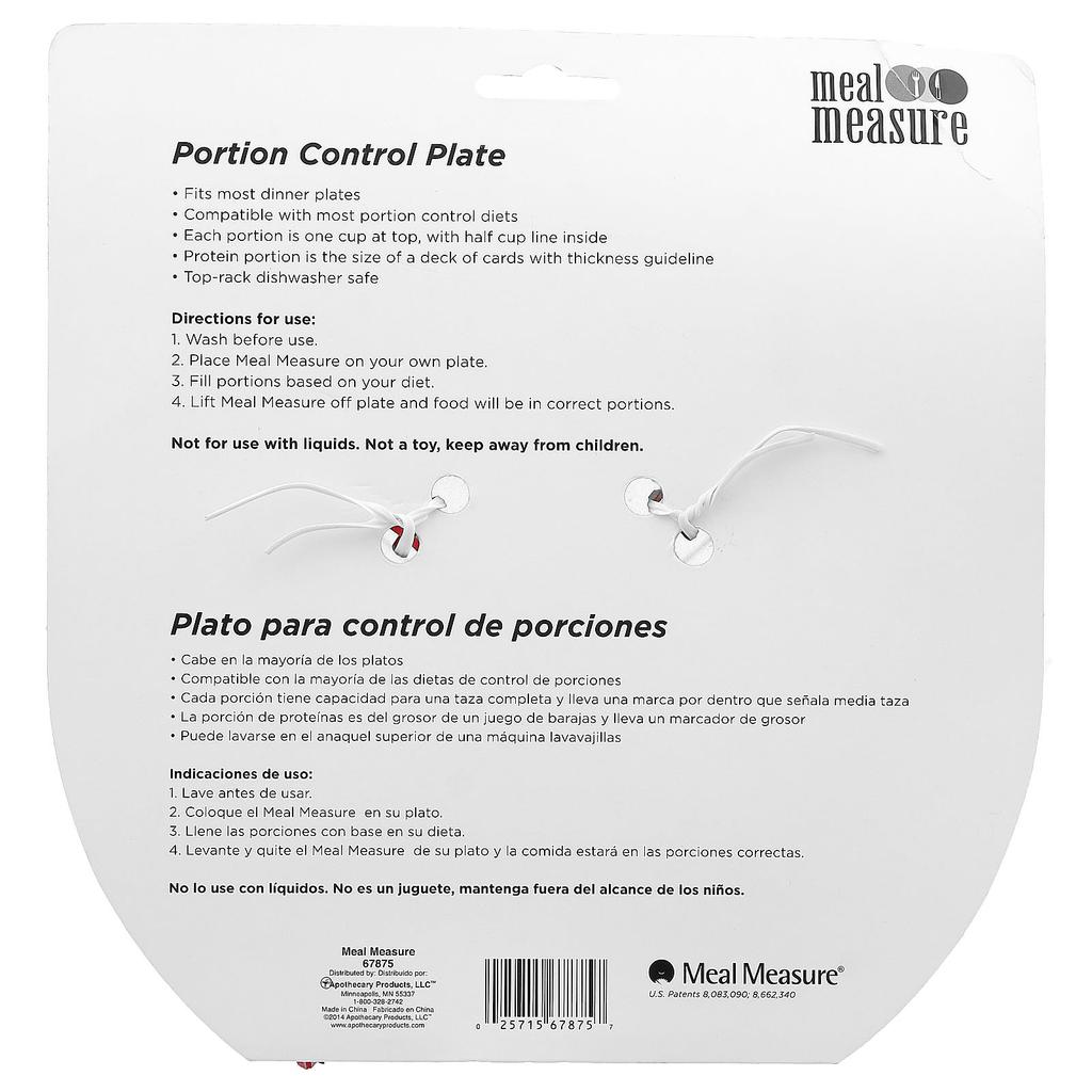 Measure, portion control plate, red, 1 pc
