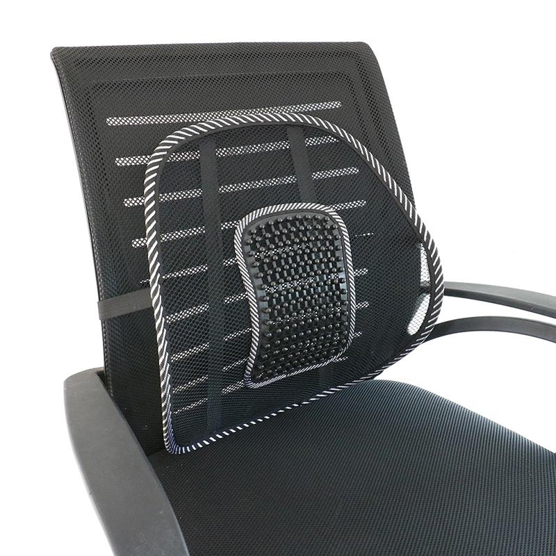 Soft Car Seat Chair Cushion Pad Black Mesh Massage Vent Mesh Back Support