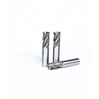 6mm HSS Extended End Mill, Straight Shank, High-Speed, Four Flutes, 24mm Cutting Length