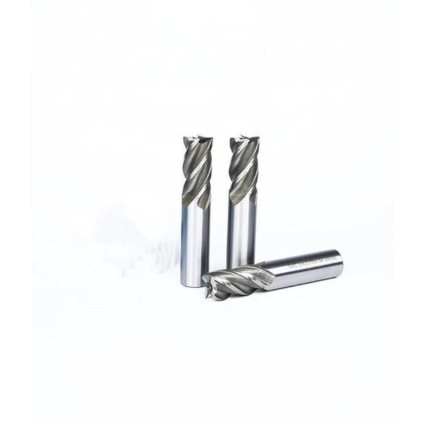 6mm HSS Extended End Mill, Straight Shank, High-Speed, Four Flutes, 24mm Cutting Length