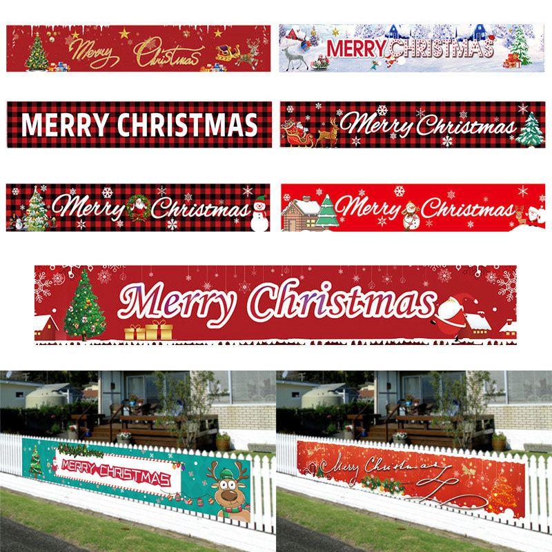 Steaguri Vibrante de Crăciun Pentru Decorațiuni Festive Bannere din Poliester în Formă Pătrată